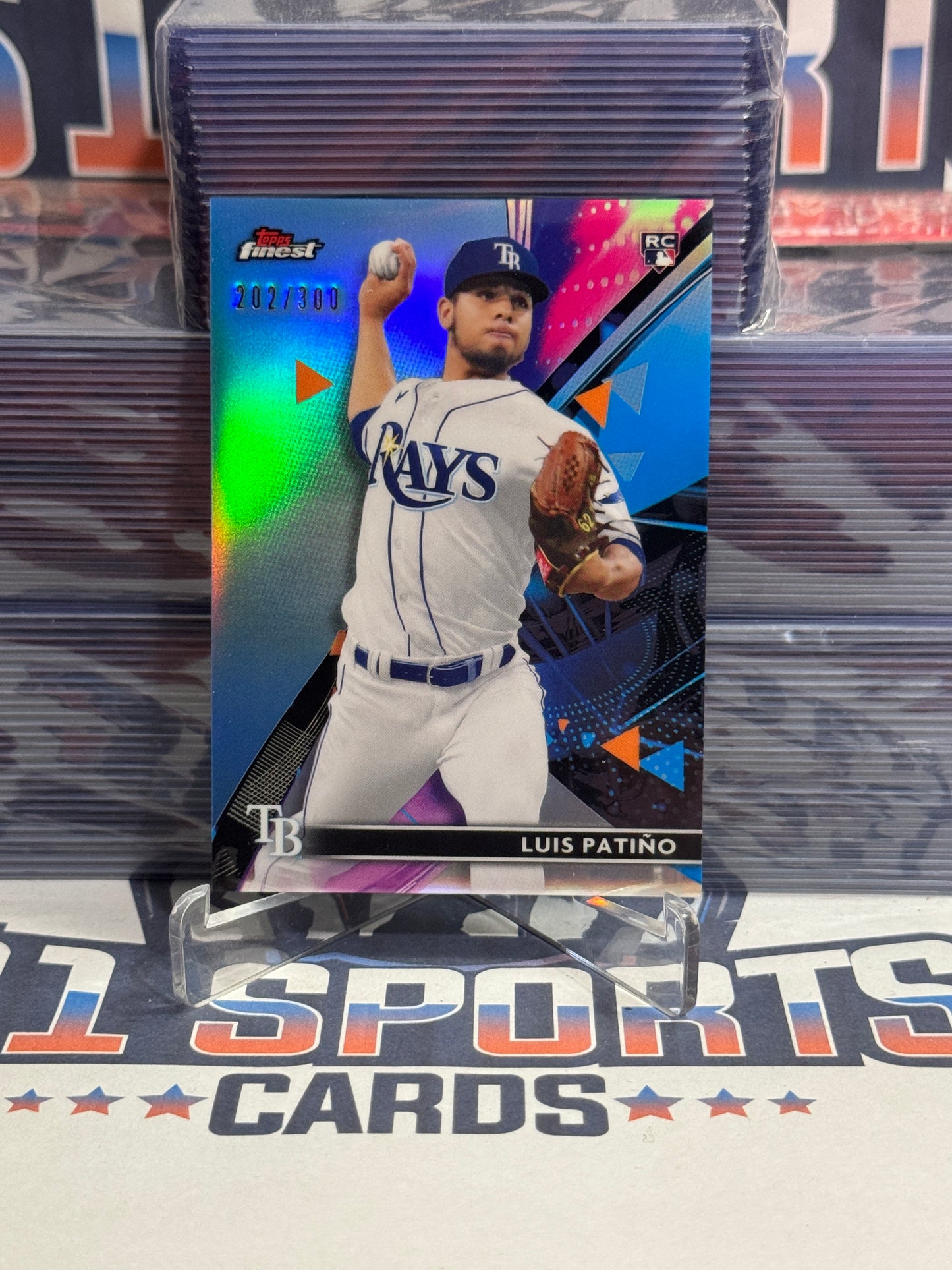 2021 Topps Finest (Sky Blue Refractor 202/300) Luis Patino Rookie #79