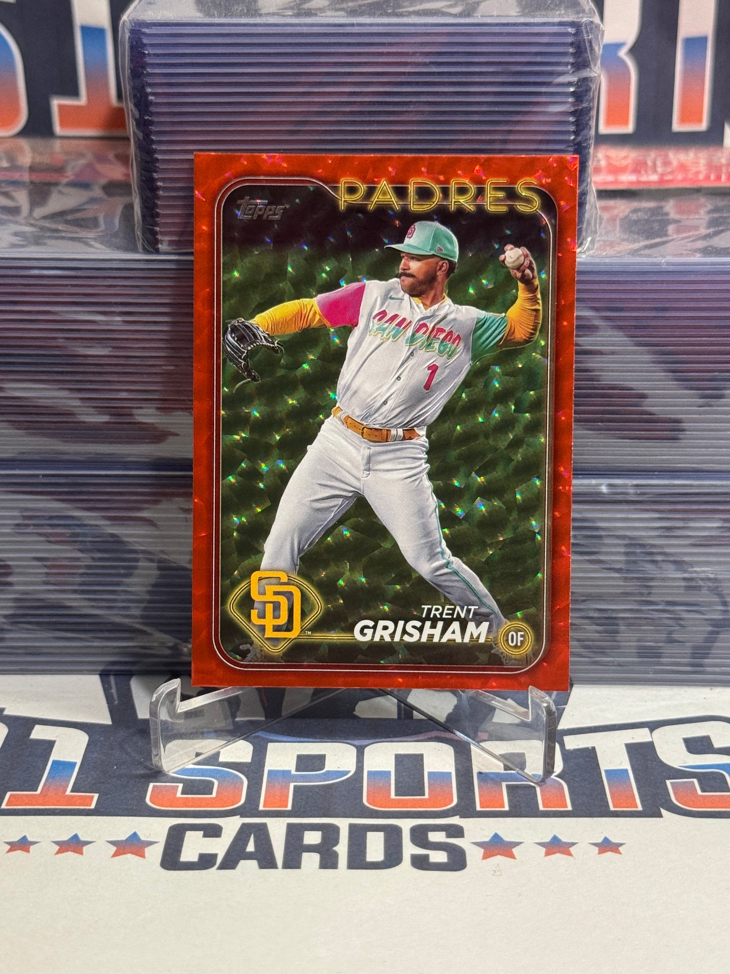 2024 Topps (Red Foil 114/199) Trent Grisham #157