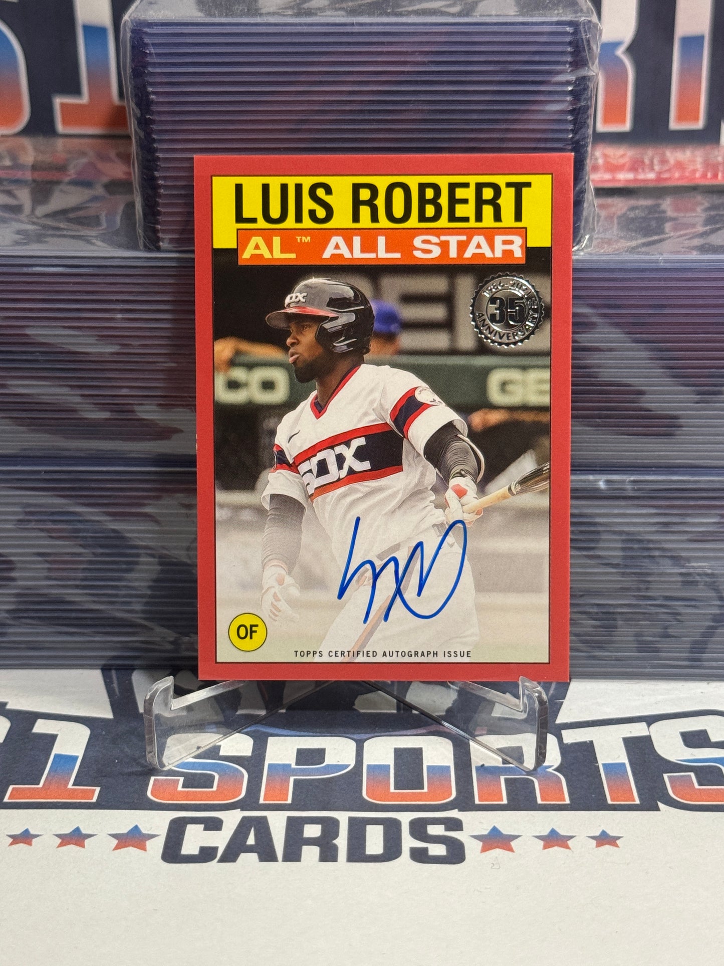 2021 Topps (Red, 1986 All-Star Redux Auto 2/10) Luis Robert #86AS-LR