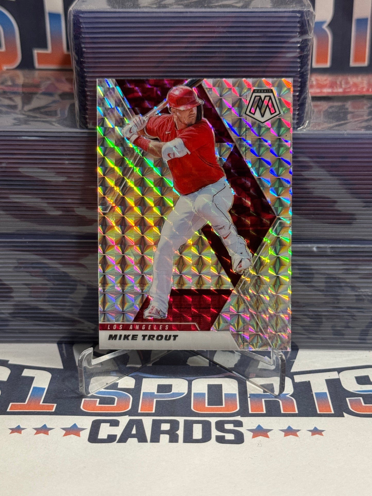2021 Panini Mosaic (Mosaic Prizm) Mike Trout #103