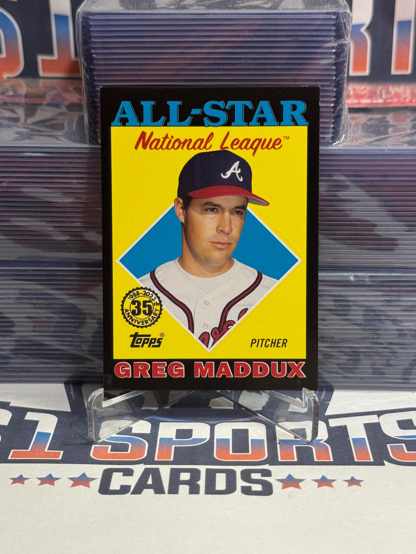 2023 Topps (Black, 1988 All-Star Redux 153/299) Greg Maddux #88AS-6