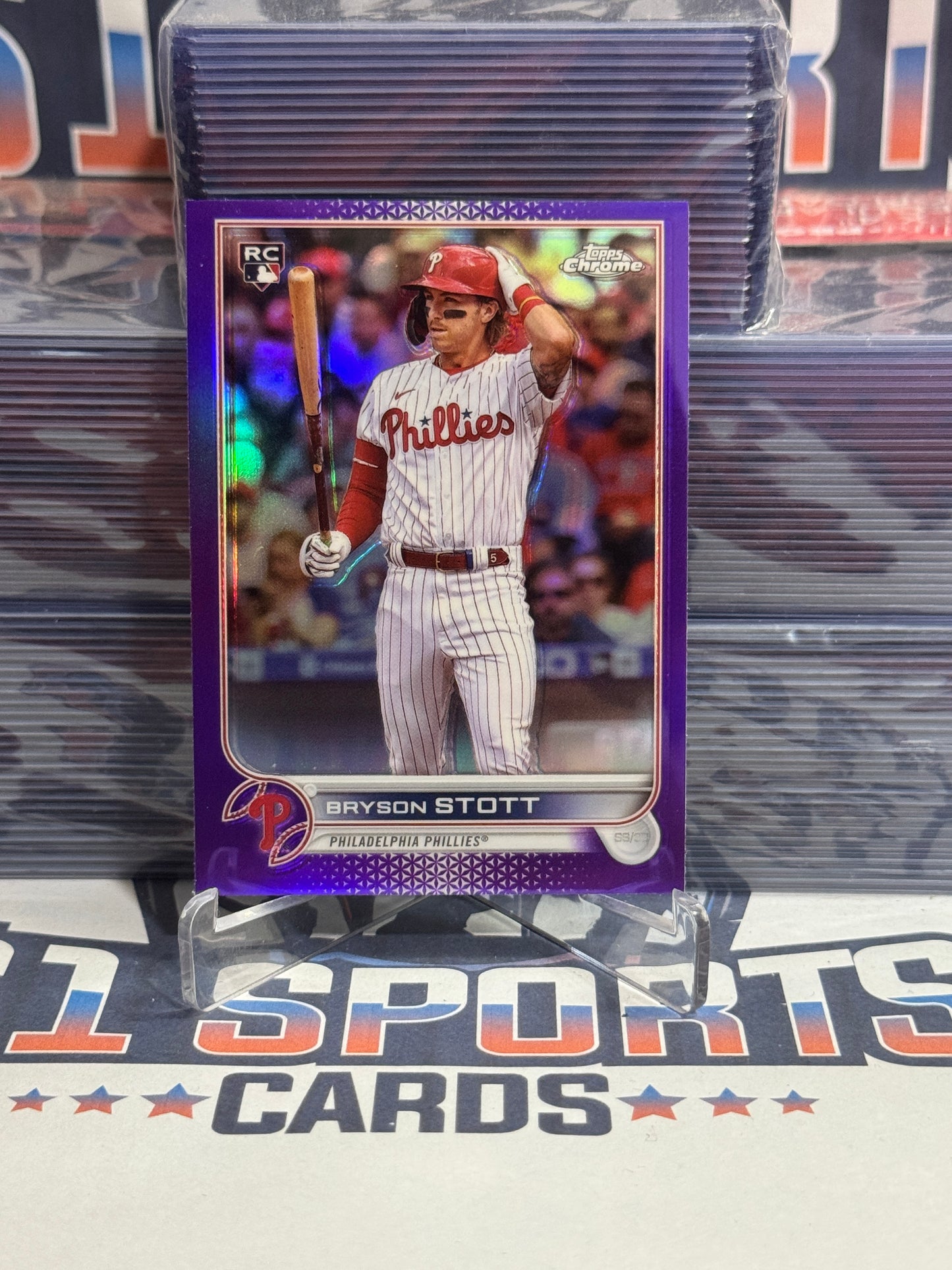 2023 Topps Chrome Update (Purple Refractor) Bryson Stott Rookie #USC154