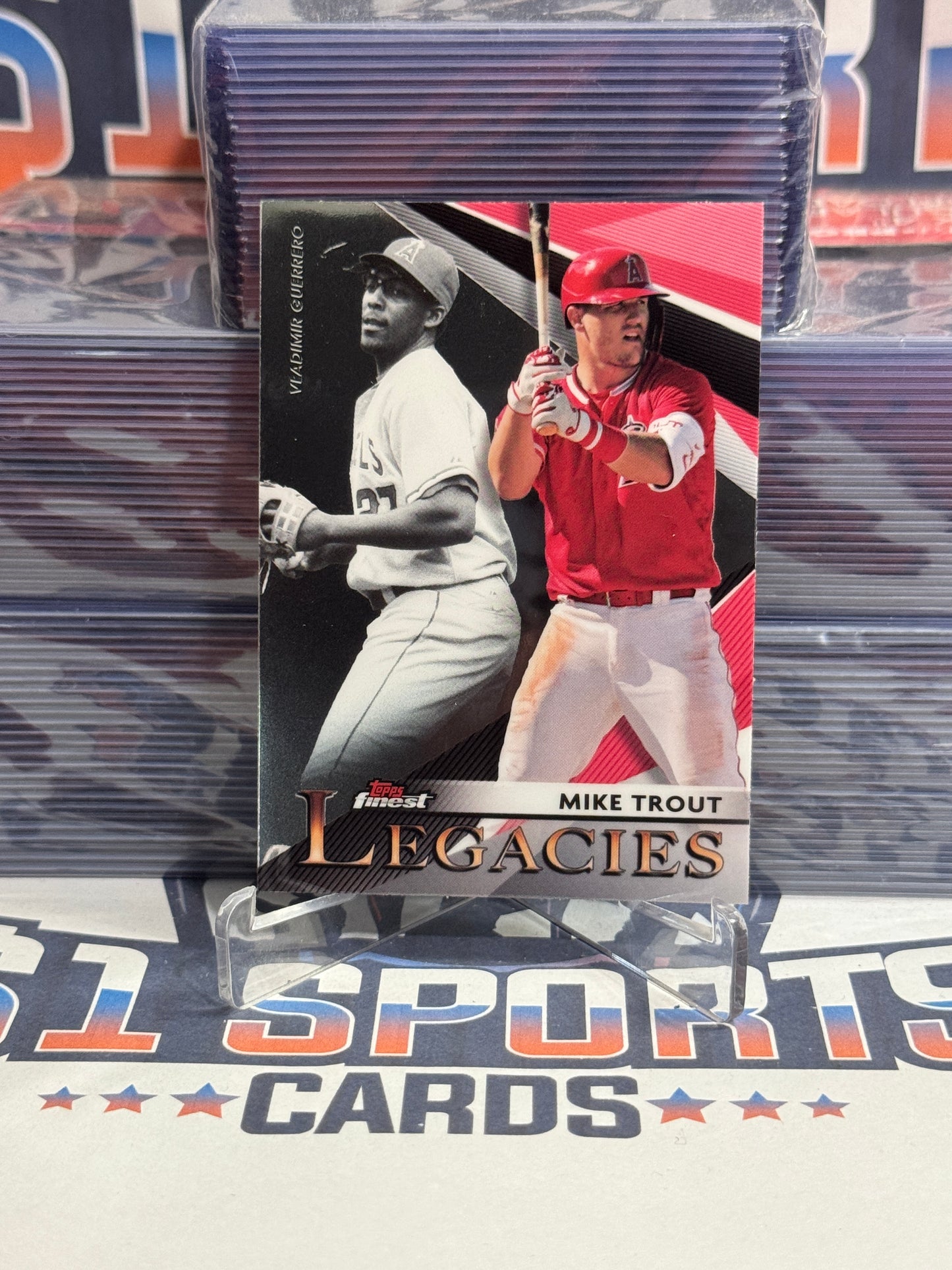 2021 Topps Finest (Legacies) Mike Trout & Vladimir Guerrero Sr. #FL-MT