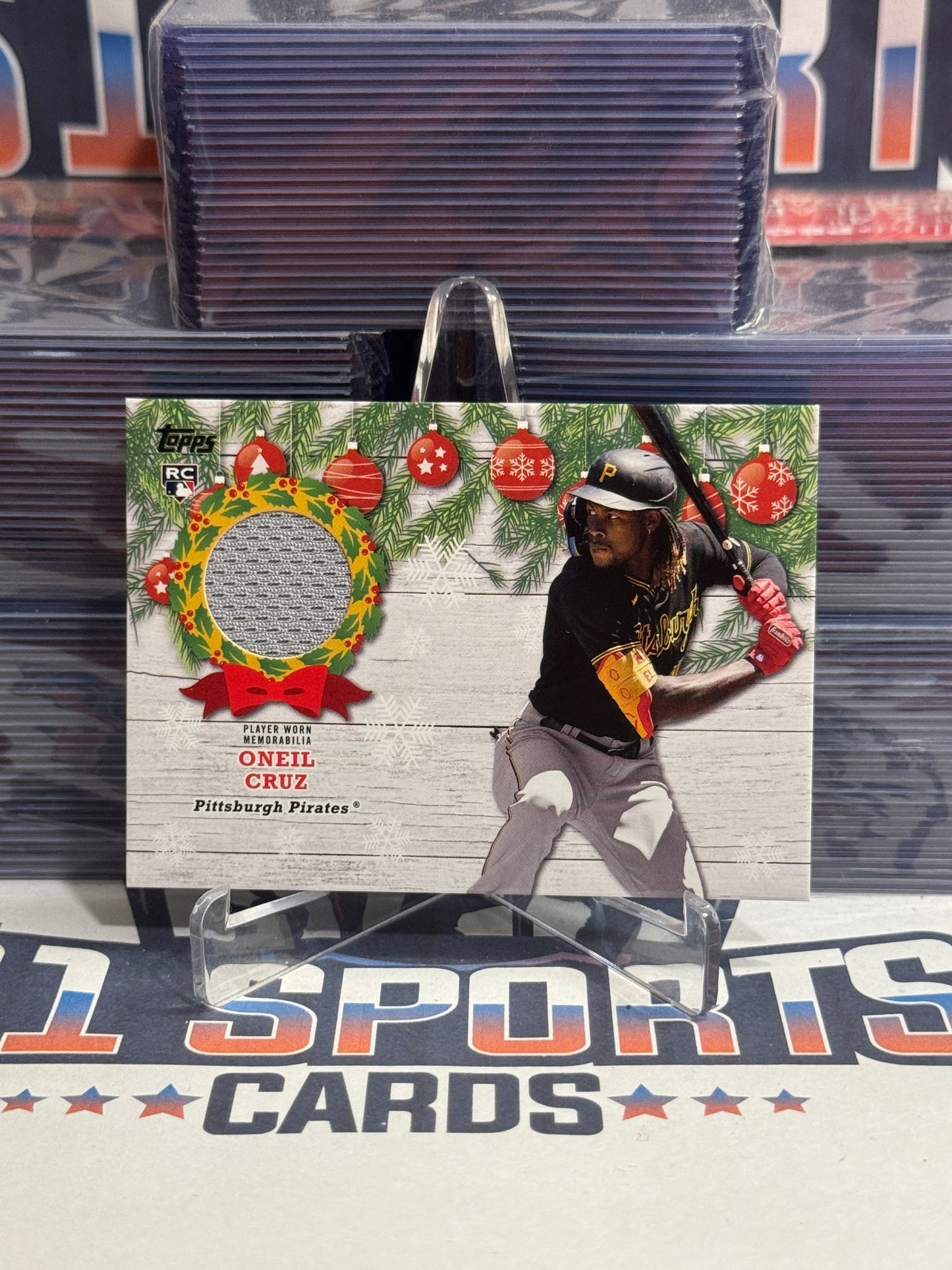 2022 Topps Holiday (Rookie Relic) Oneil Cruz #WRC-OC
