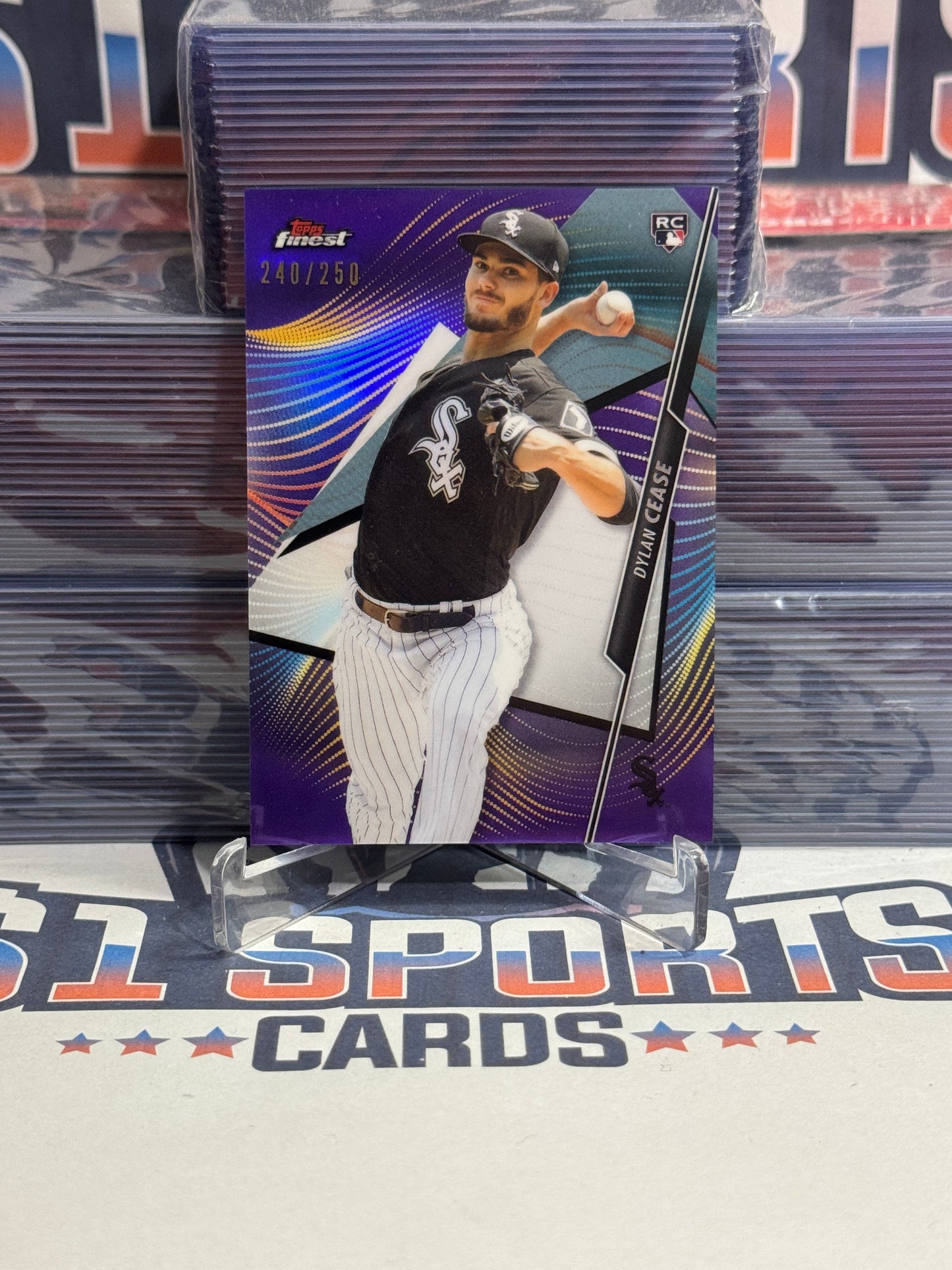 2020 Topps Finest (Purple 240/250) Dylan Cease Rookie #16