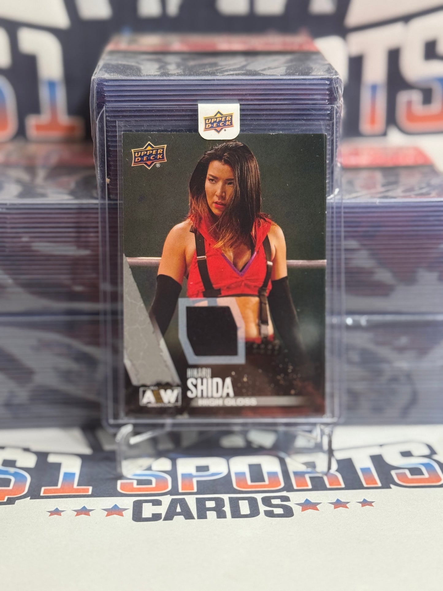2021 Upper Deck AEW (Silver, High Gloss Relic) Hikaru Shida #55