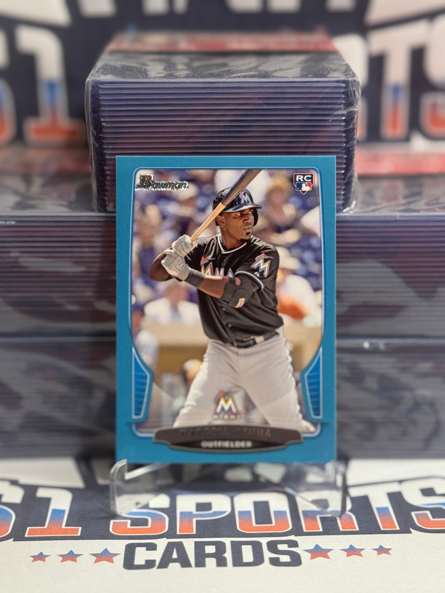 2013 Bowman (Teal 121/500) Marcell Ozuna Rookie #17