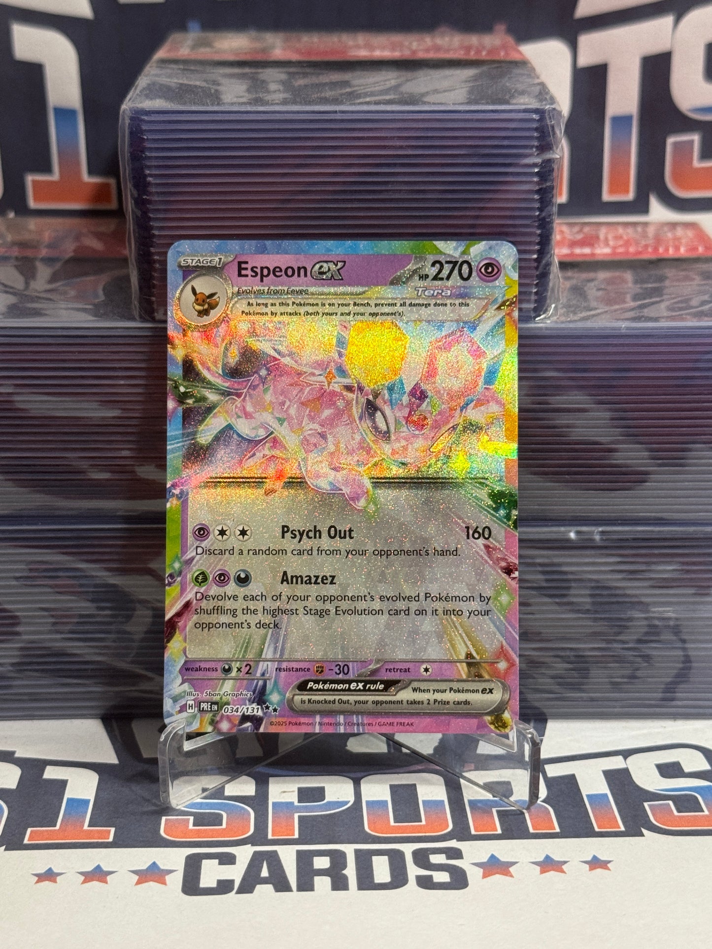 Pokemon TCG: Prismatic Evolutions - Espeon EX (Double Rare) #34