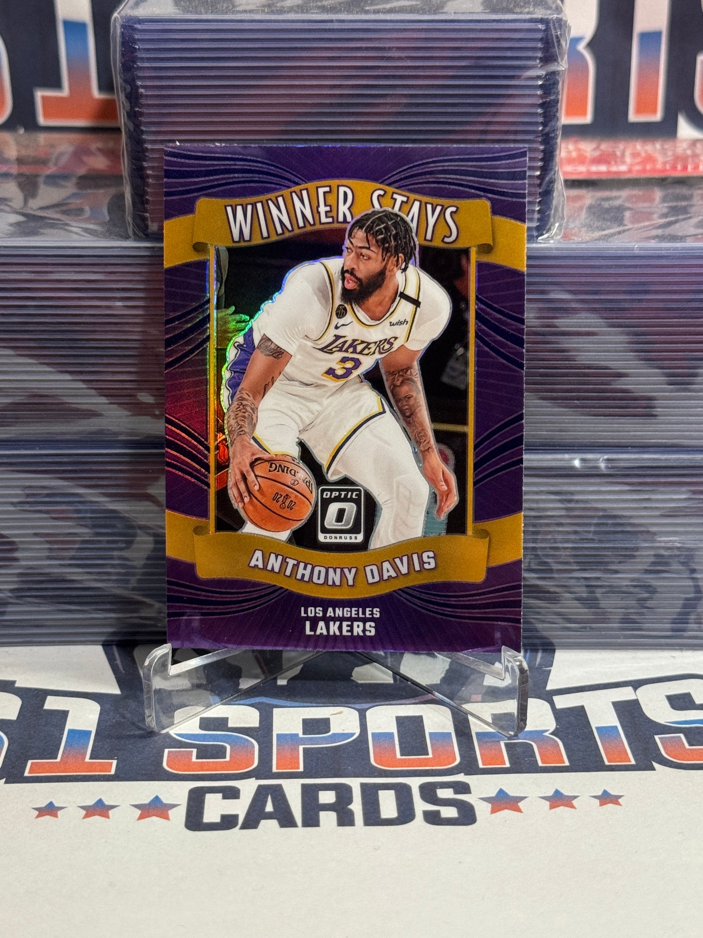 2023 Donruss Optic (Purple Prizm, Winner Stays) Anthony Davis #19