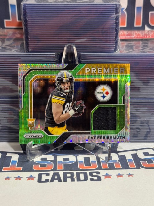 2021 Panini Prizm (Green Pulsar Prizm, Premier Jerseys Relic) Pat Freiermuth Rookie #PJ-22