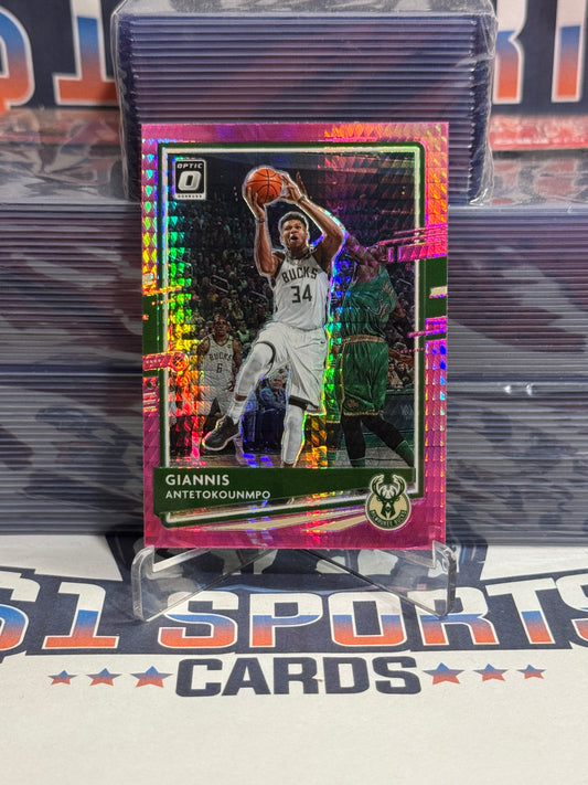 2020 Donruss Optic (Hyper Pink Prizm) Giannis Antetokounmpo #29