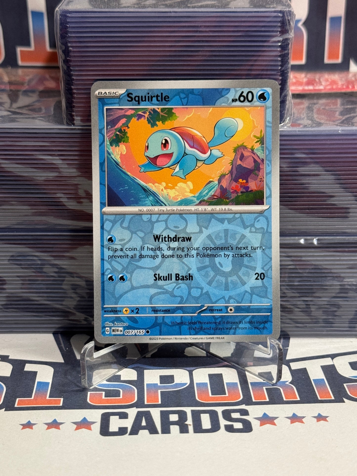 Pokemon TCG: Scarlet & Violet 151 - Squirtle (Reverse Holo, Common) #7