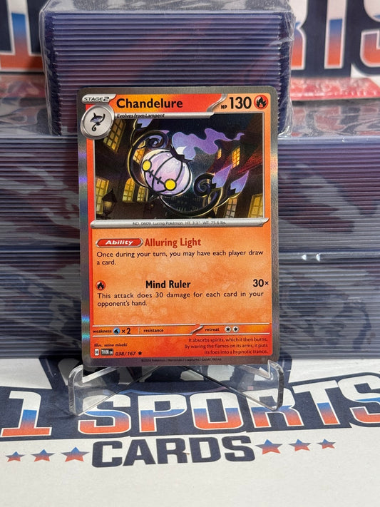 Pokemon TCG: Twilight Masquerade - Chandelure (Holo, Rare) #38