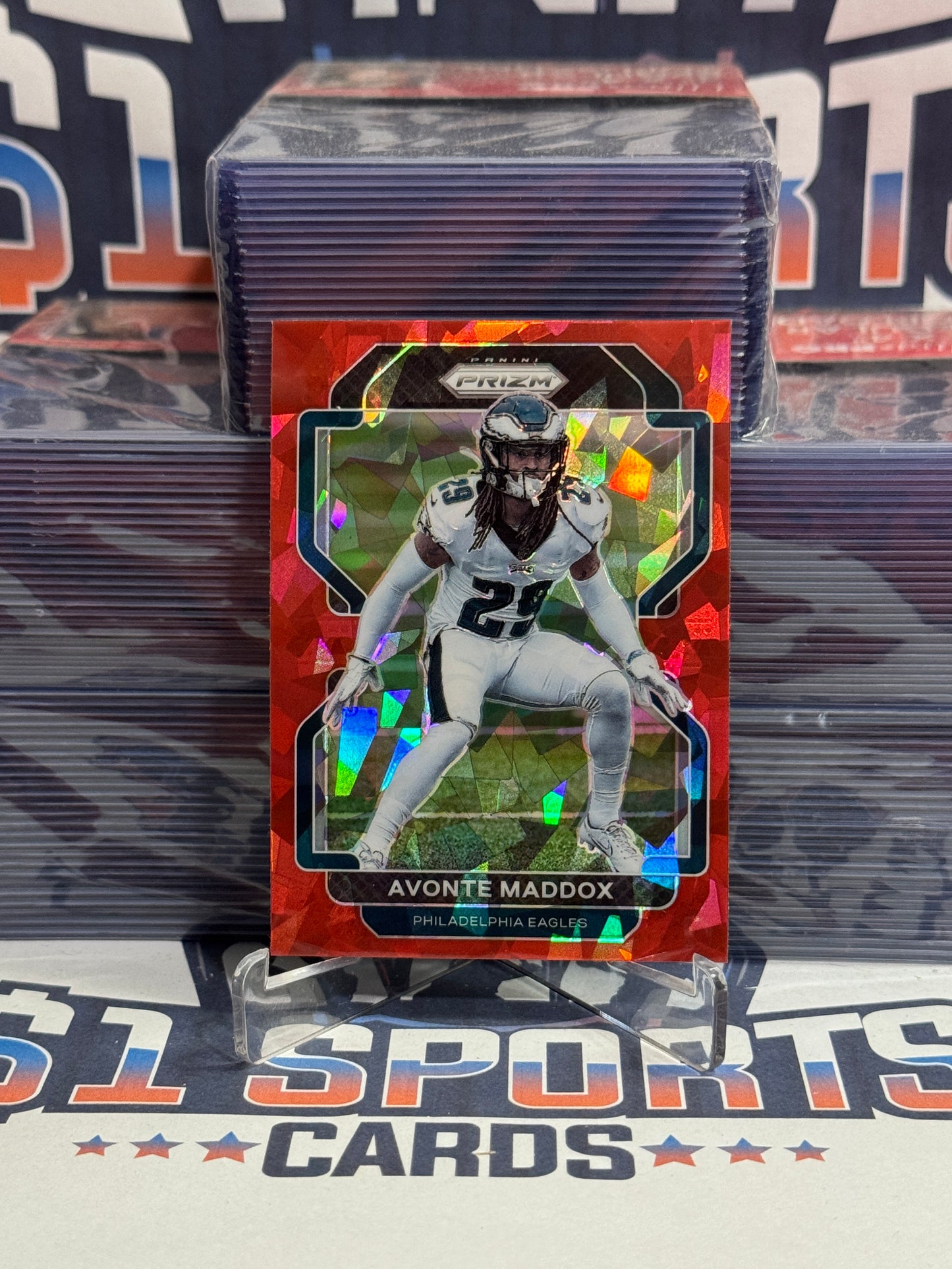 2024 Panini Prizm (Red Ice Prizm) Avonte Maddox #225