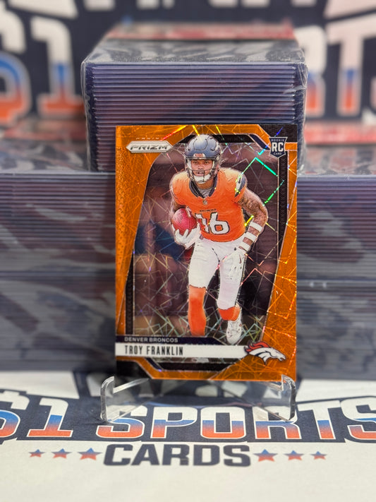 2024 Panini Prizm (Orange Lazer Prizm) Troy Franklin Rookie #393