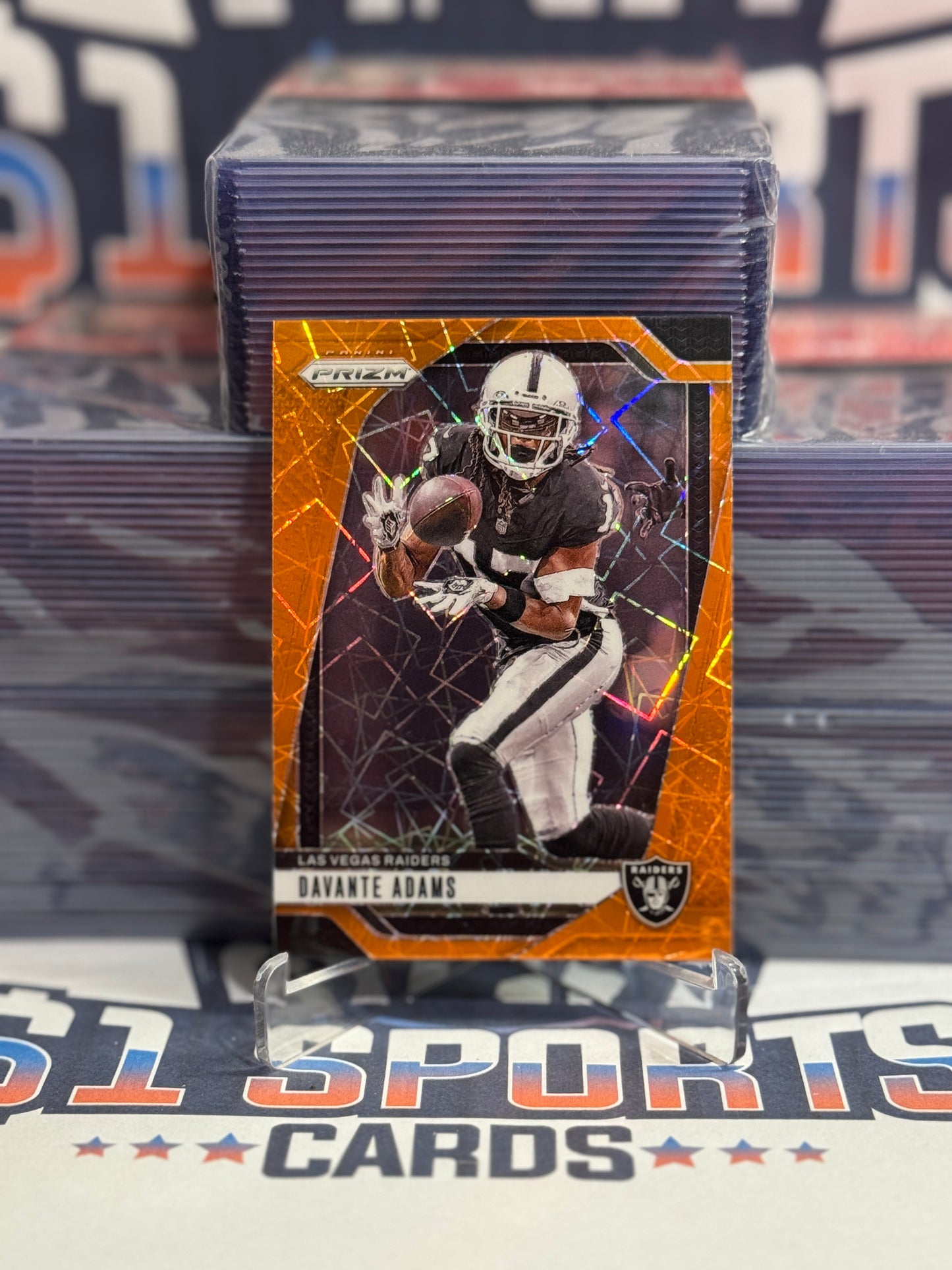 2024 Panini Prizm (Orange Lazer Prizm) Davante Adams #150