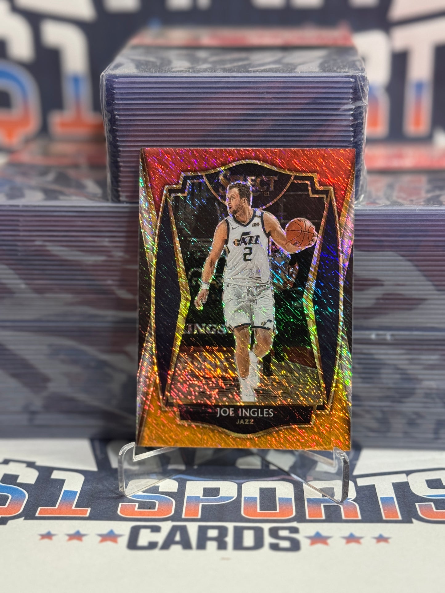 2020 Panini Select (Red White Orange Shimmer Prizm) Joe Ingles #131