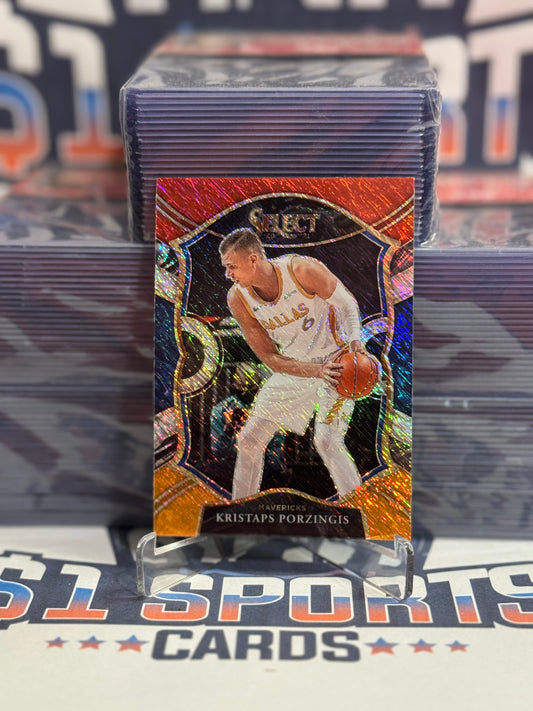 2020 Panini Select (Red White Orange Shimmer Prizm) Kristaps Porzingis #43