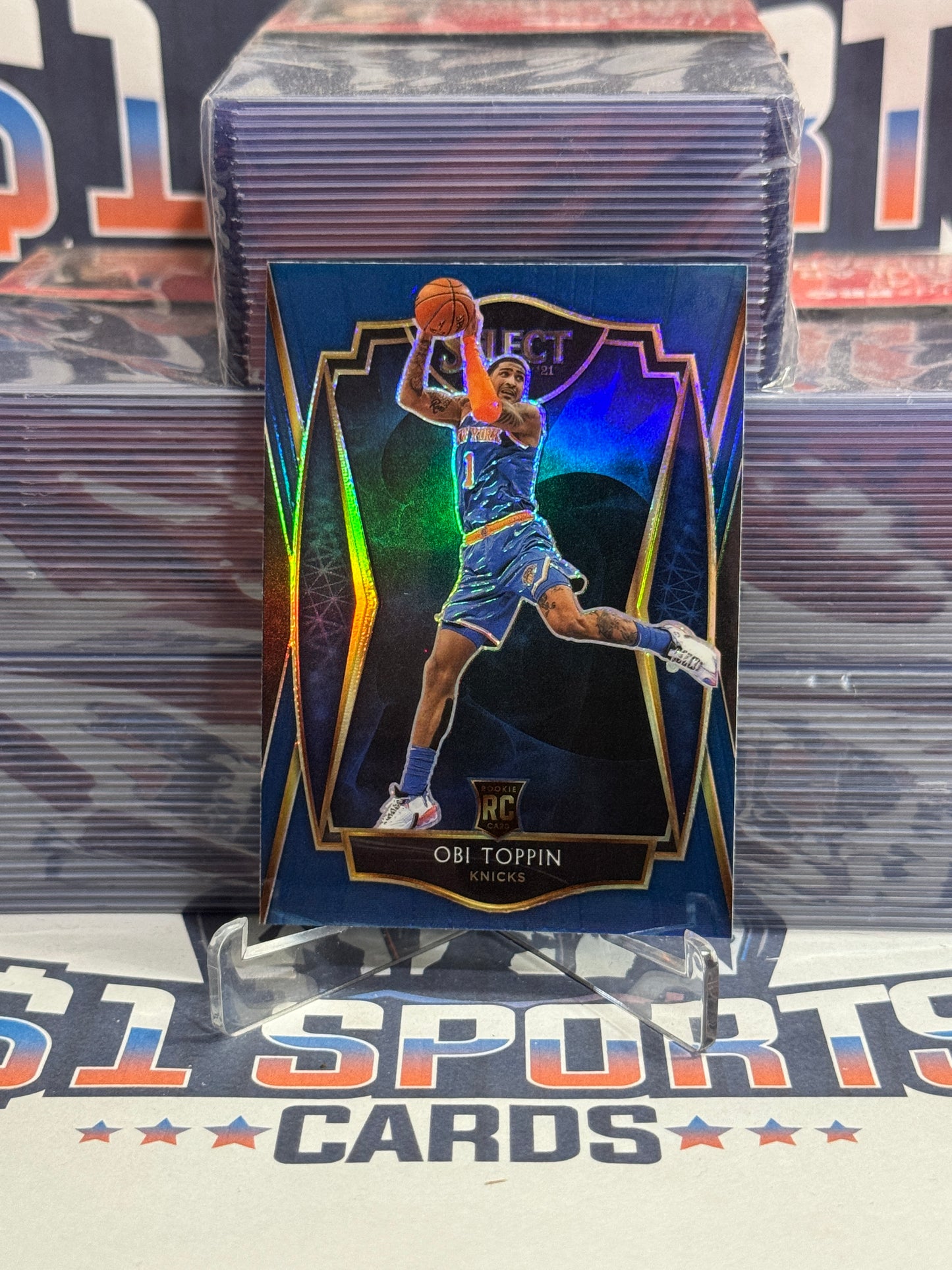 2020 Panini Select (Silver Prizm) Obi Toppin Rookie #187