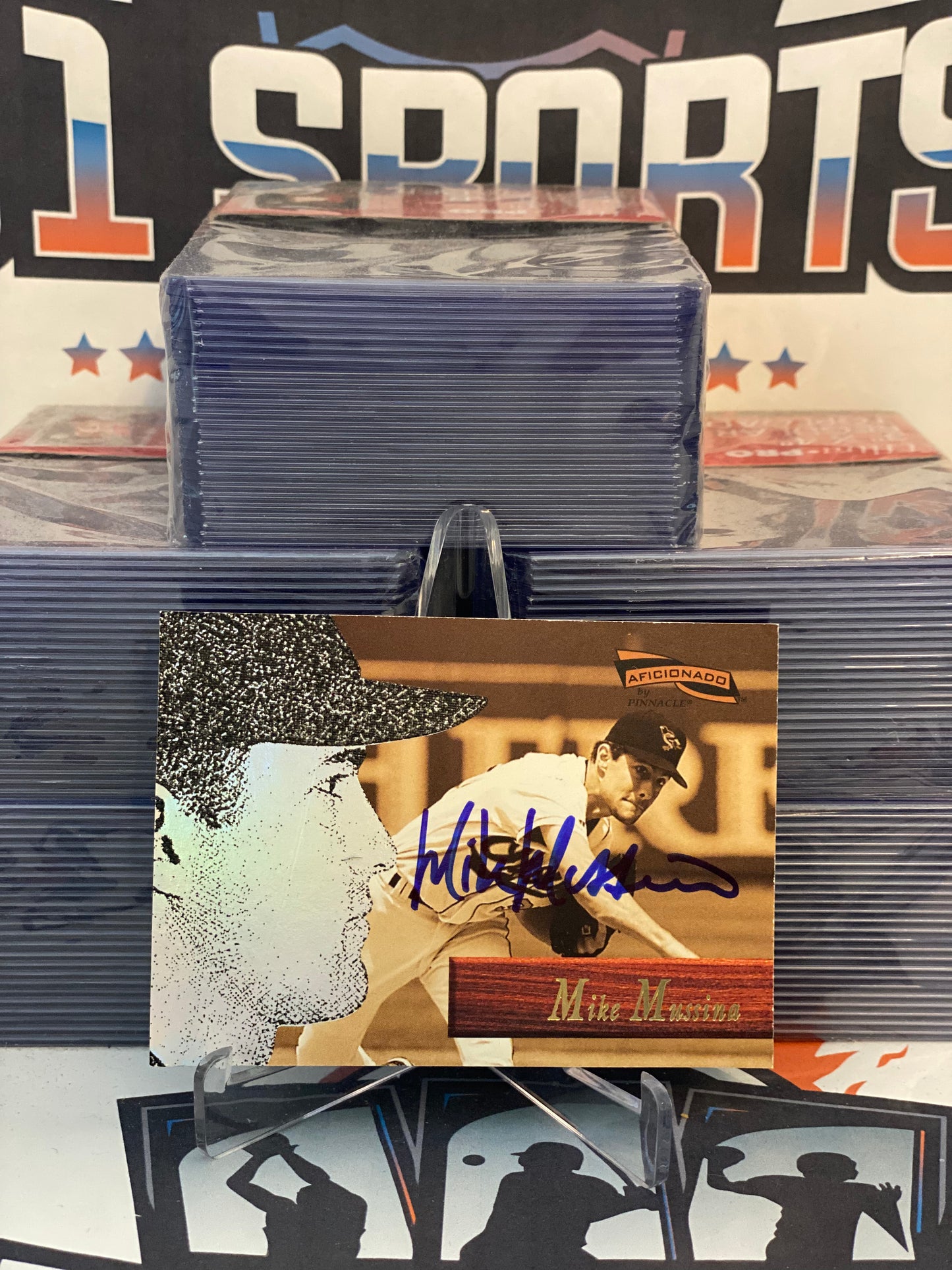 1996 Pinnacle (Hand-Signed Auto) Mike Mussina #83