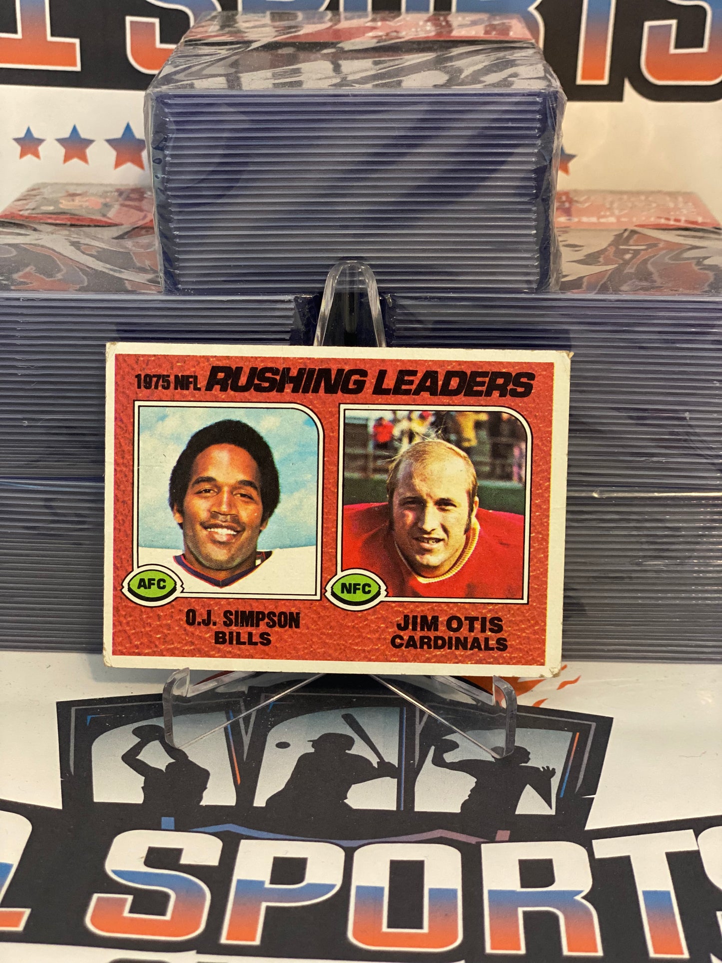 1976 Topps (Rushing Leaders) O.J. Simpson & Jim Otis #203