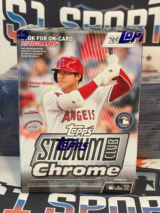 2022 Topps Stadium Club Chrome MLB Baseball Blaster Box