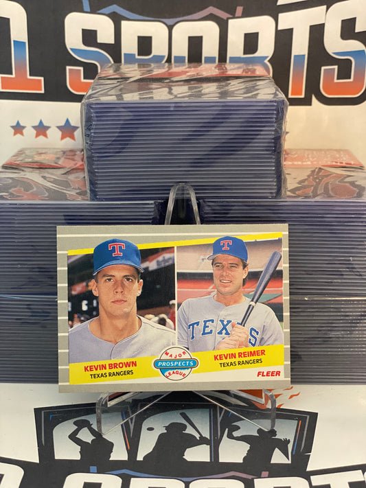 1989 Fleer (Major League Prospects) Kevin Brown & Kevin Reimer Rookie #641