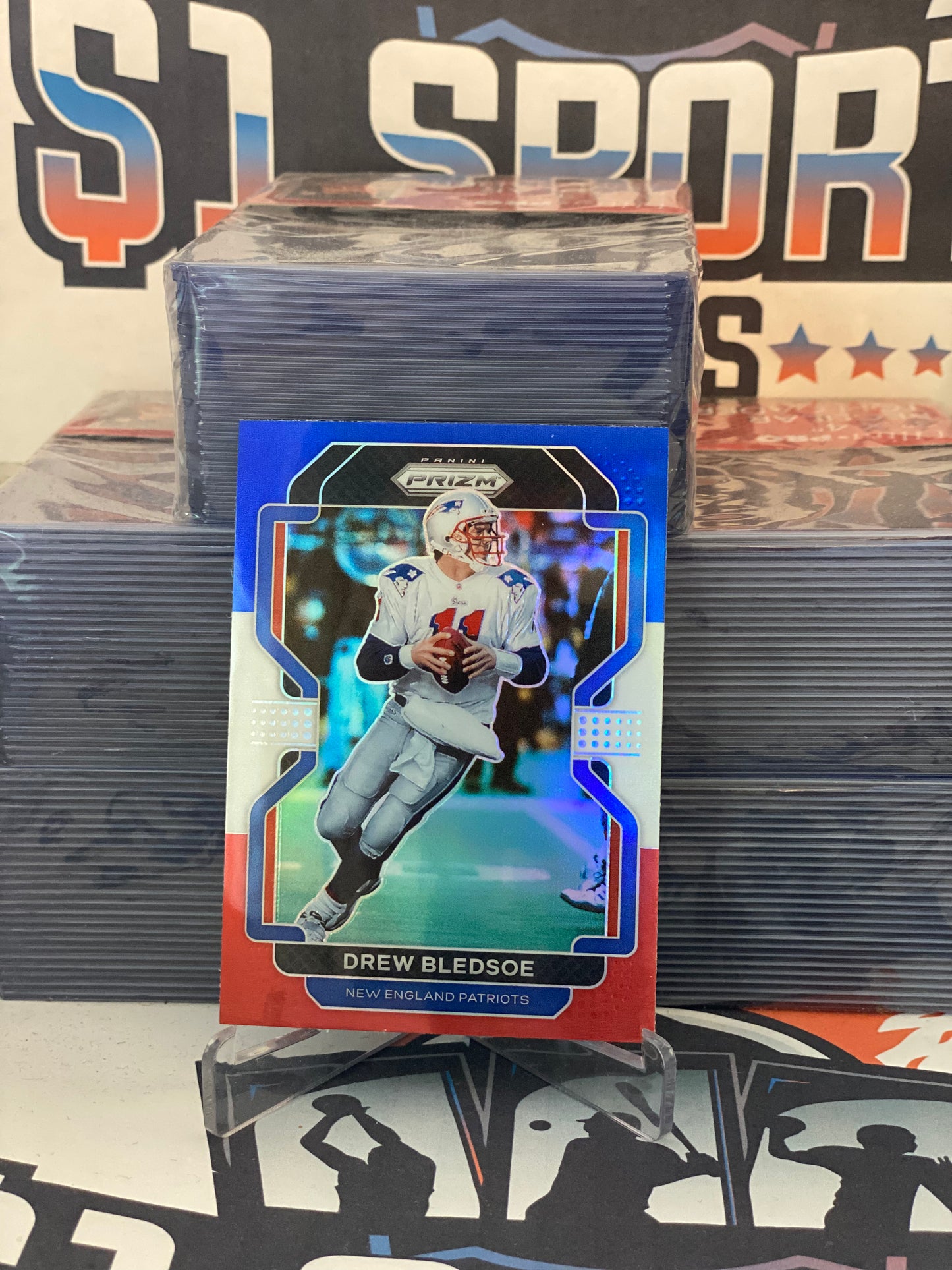2021 Panini Prizm (Red White Blue Prizm) Drew Bledsoe #102