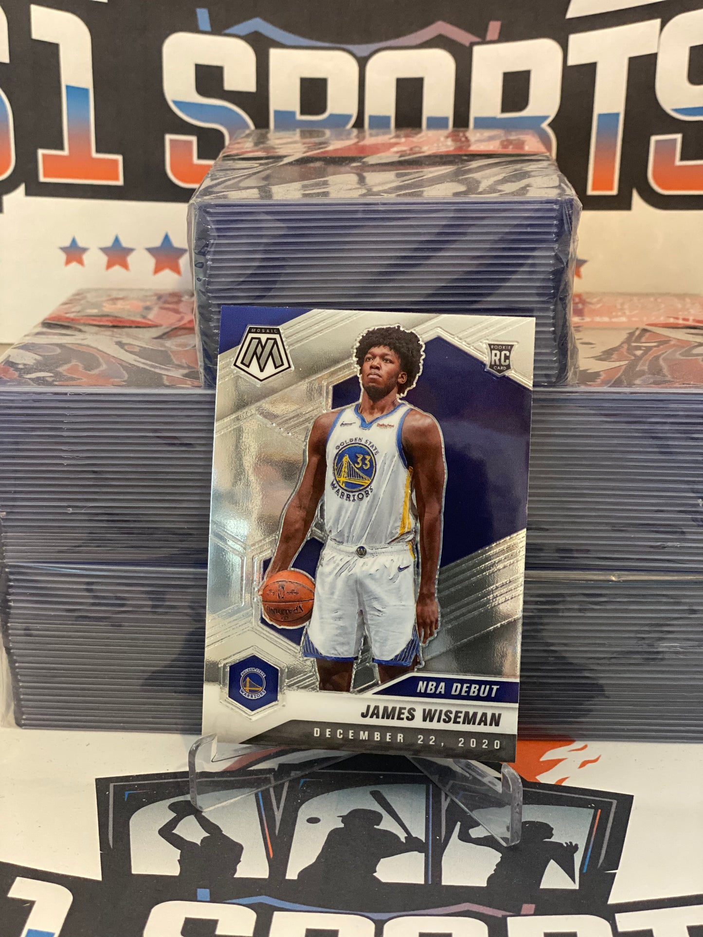 2020 Panini Mosaic (NBA Debut) James Wiseman Rookie #266