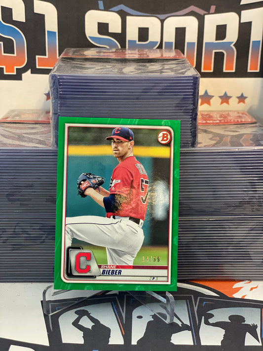 2020 Bowman (Green 14/99) Shane Bieber #13