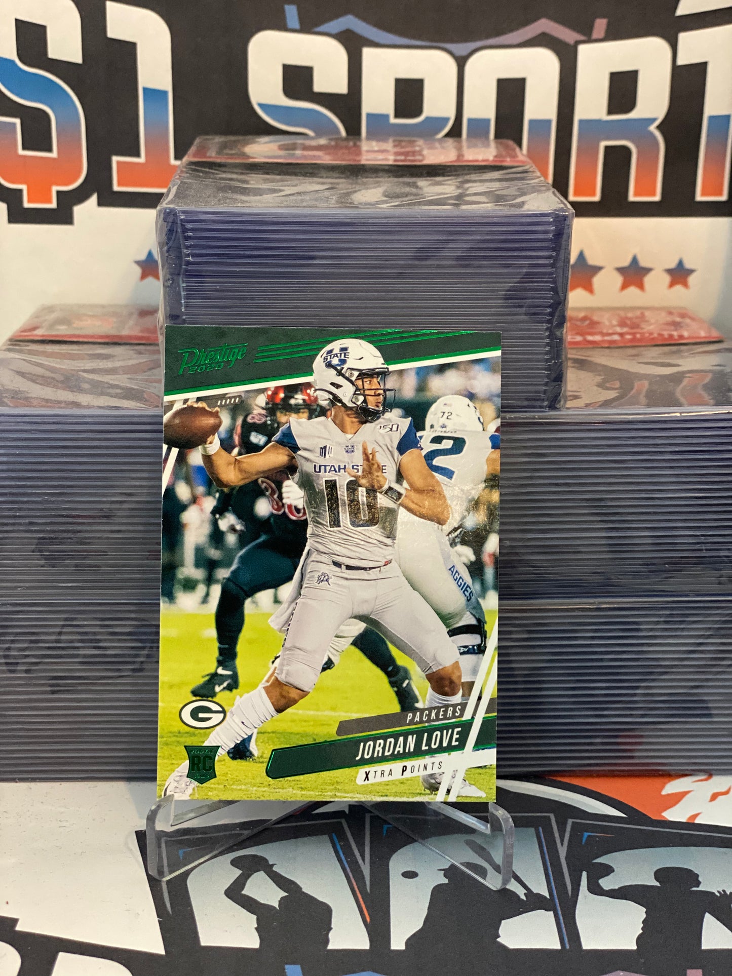 2020 Panini Prestige (Green, Xtra Points) Jordan Love Rookie #261