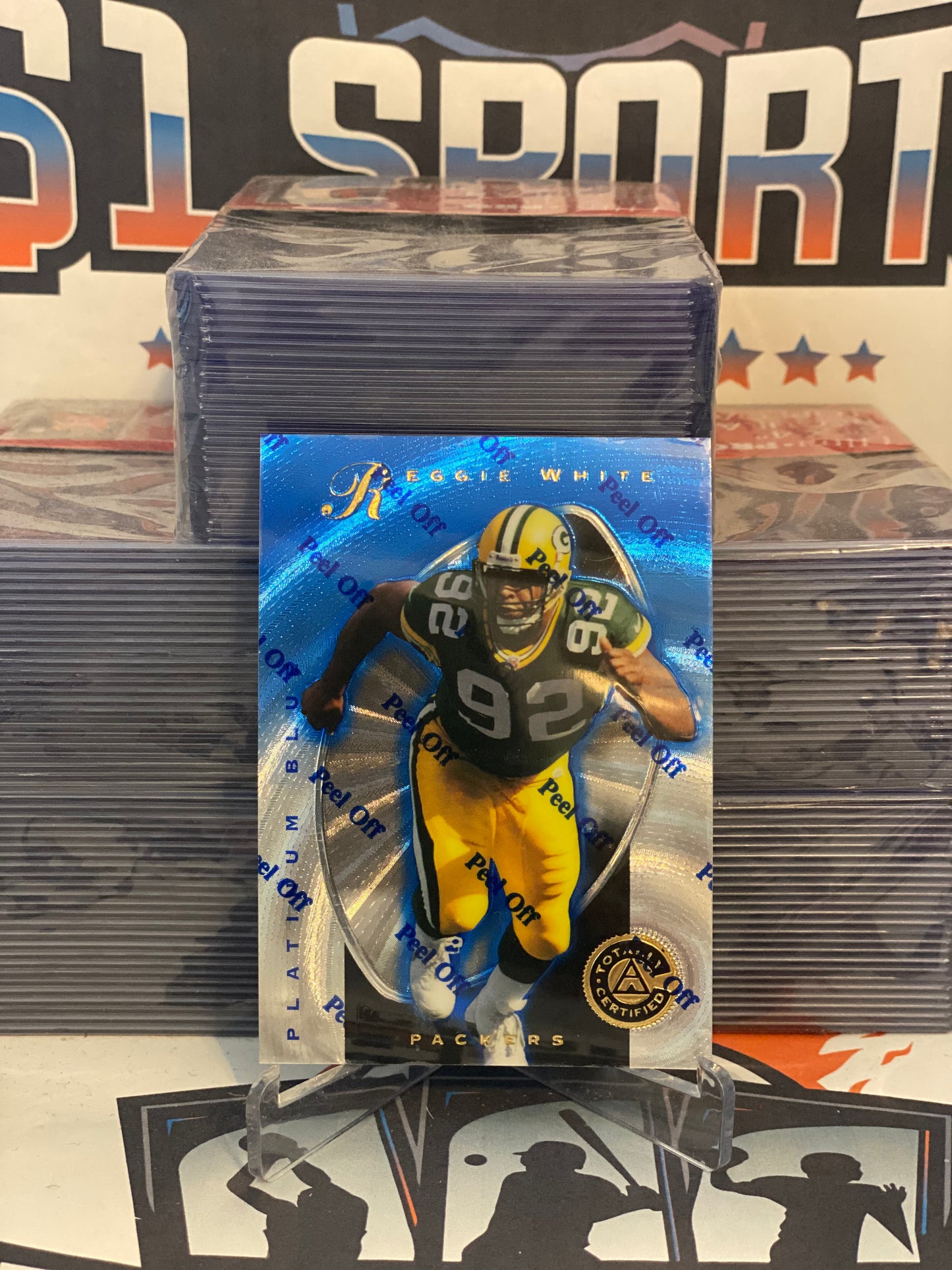 1997 Pinnacle Totally Certified (Blue 0348/2499) Reggie White #80