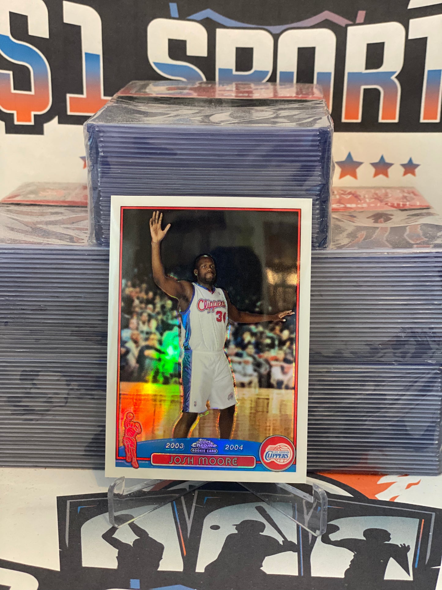 2003 Topps Chrome (Refractor) Josh Moore Rookie #156