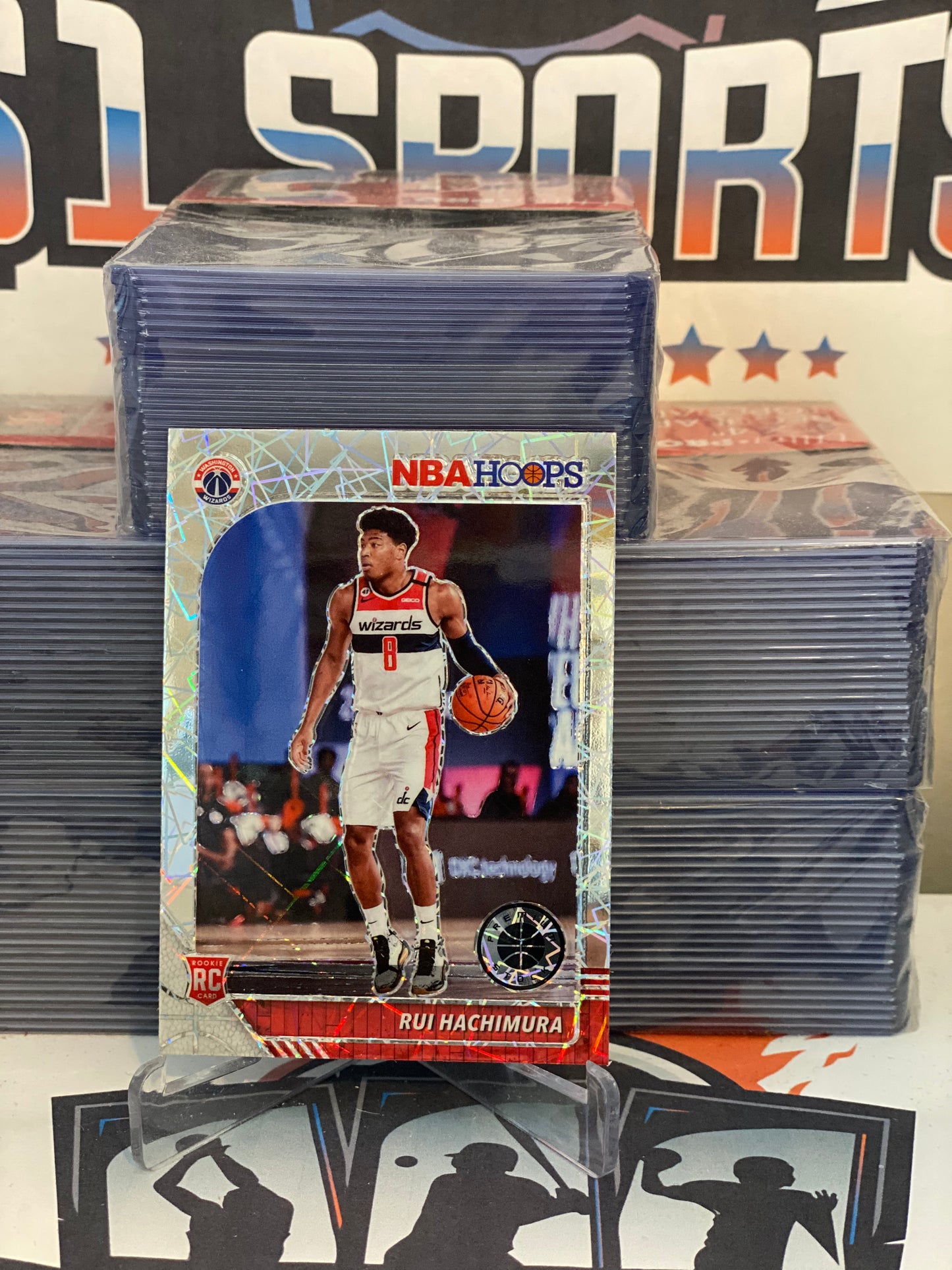 2019 Hoops Premium Stock (Silver Laser Prizm) Rui Hachimura Rookie #206