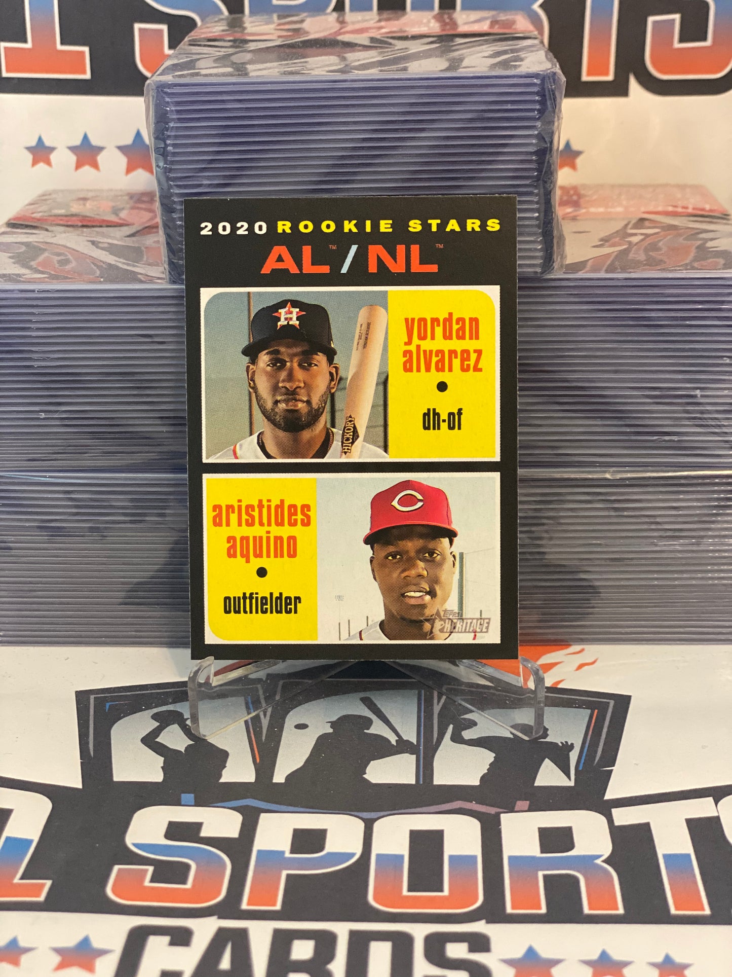 2020 Topps Heritage (Rookie Stars) Yordan Alvarez & Aristides Aquino #54