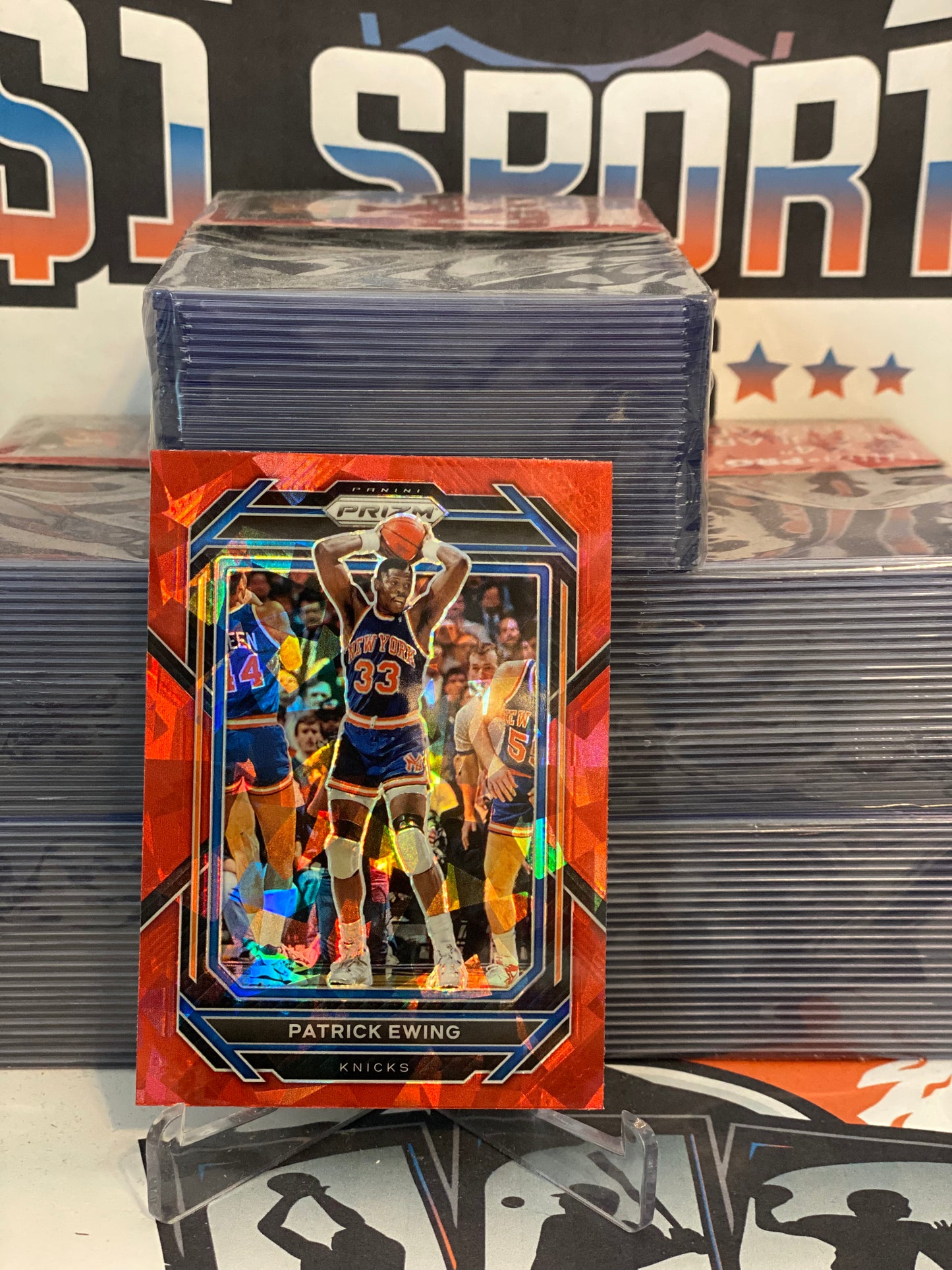 2022 Panini Prizm (Red Ice Prizm) Patrick Ewing #275