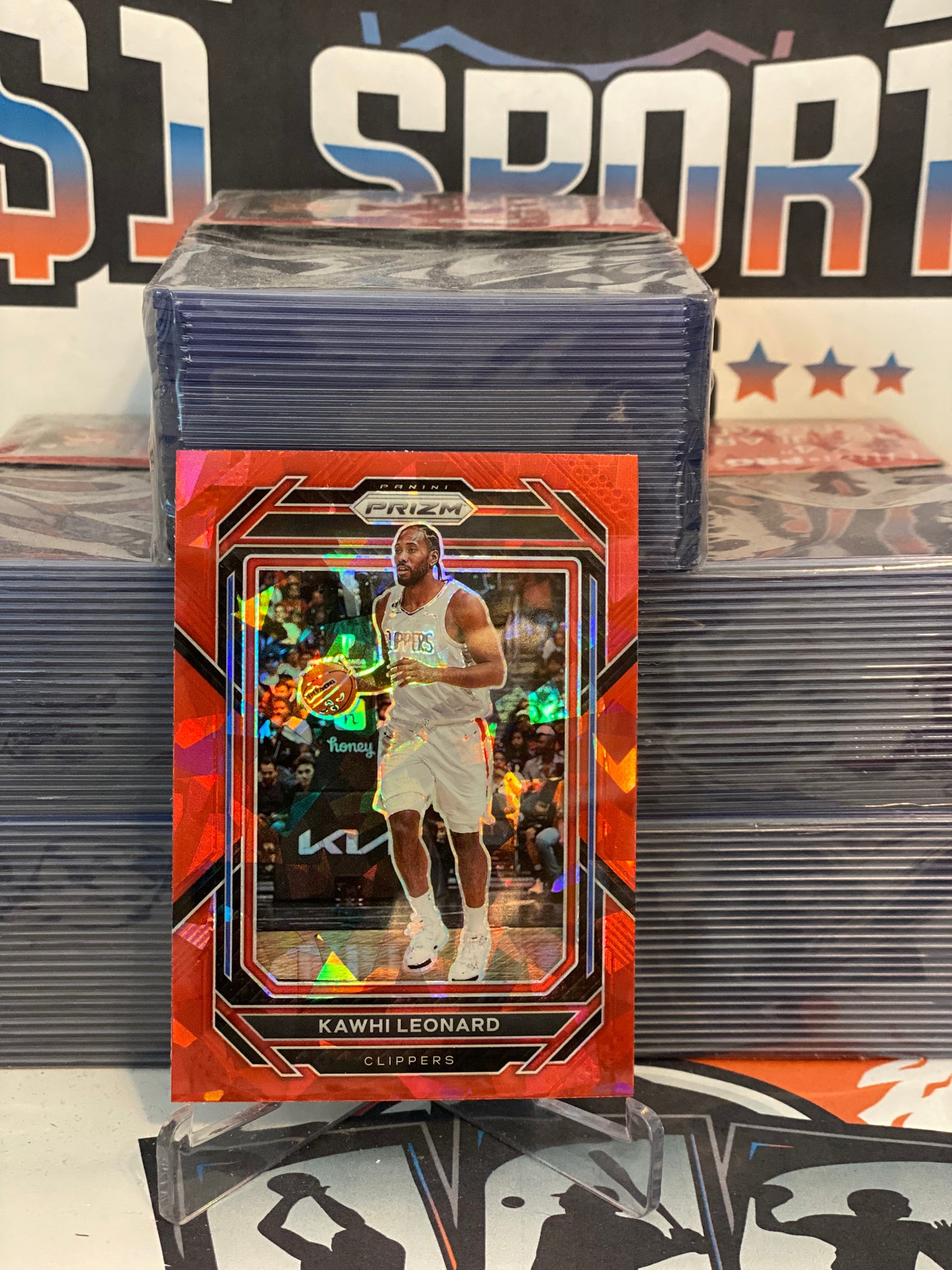 2022 Panini Prizm (Red Ice Prizm) Kawhi Leonard #128