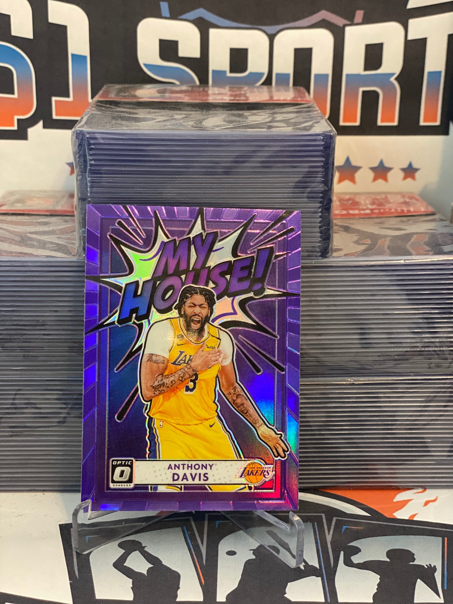 2020 Donruss Optic (Purple Prizm, My House!) Anthony Davis #20