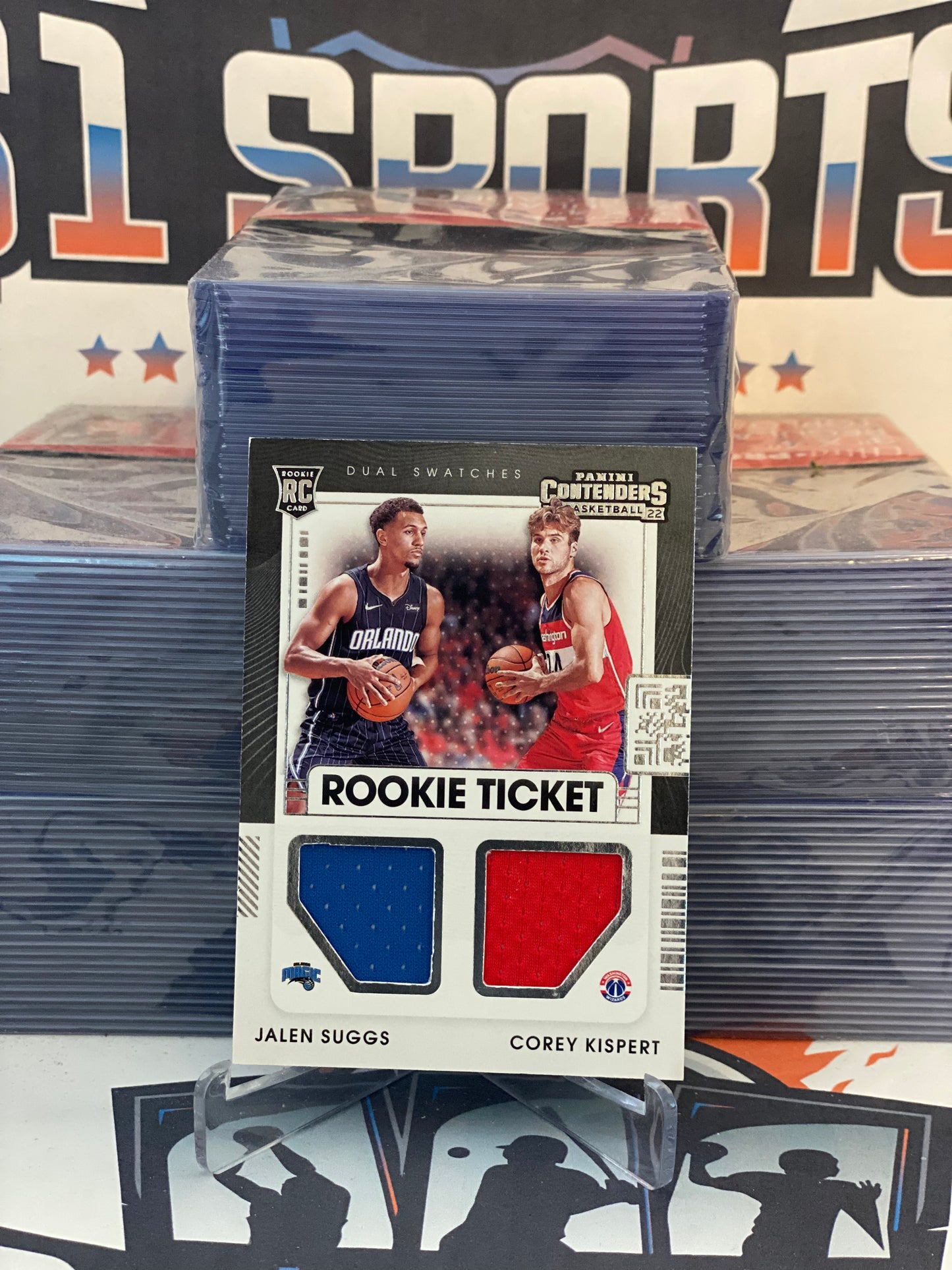 2021 Panini Contenders (Rookie Ticket Relic) Jalen Suggs & Corey Kispert #RT2-ZAG