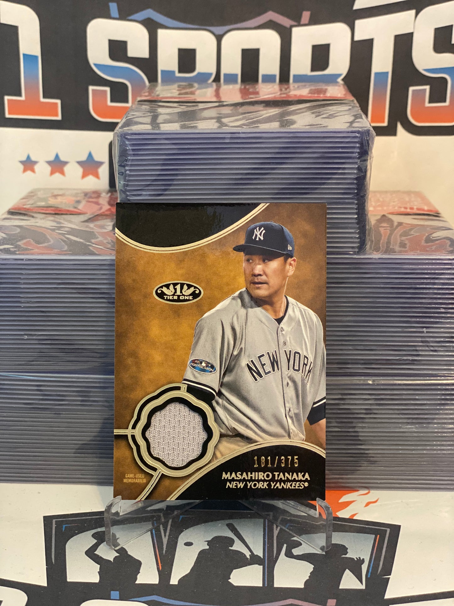 2019 Topps Tier 1 (Relic 181/375) Masahiro Tanaka #T1R-MTA