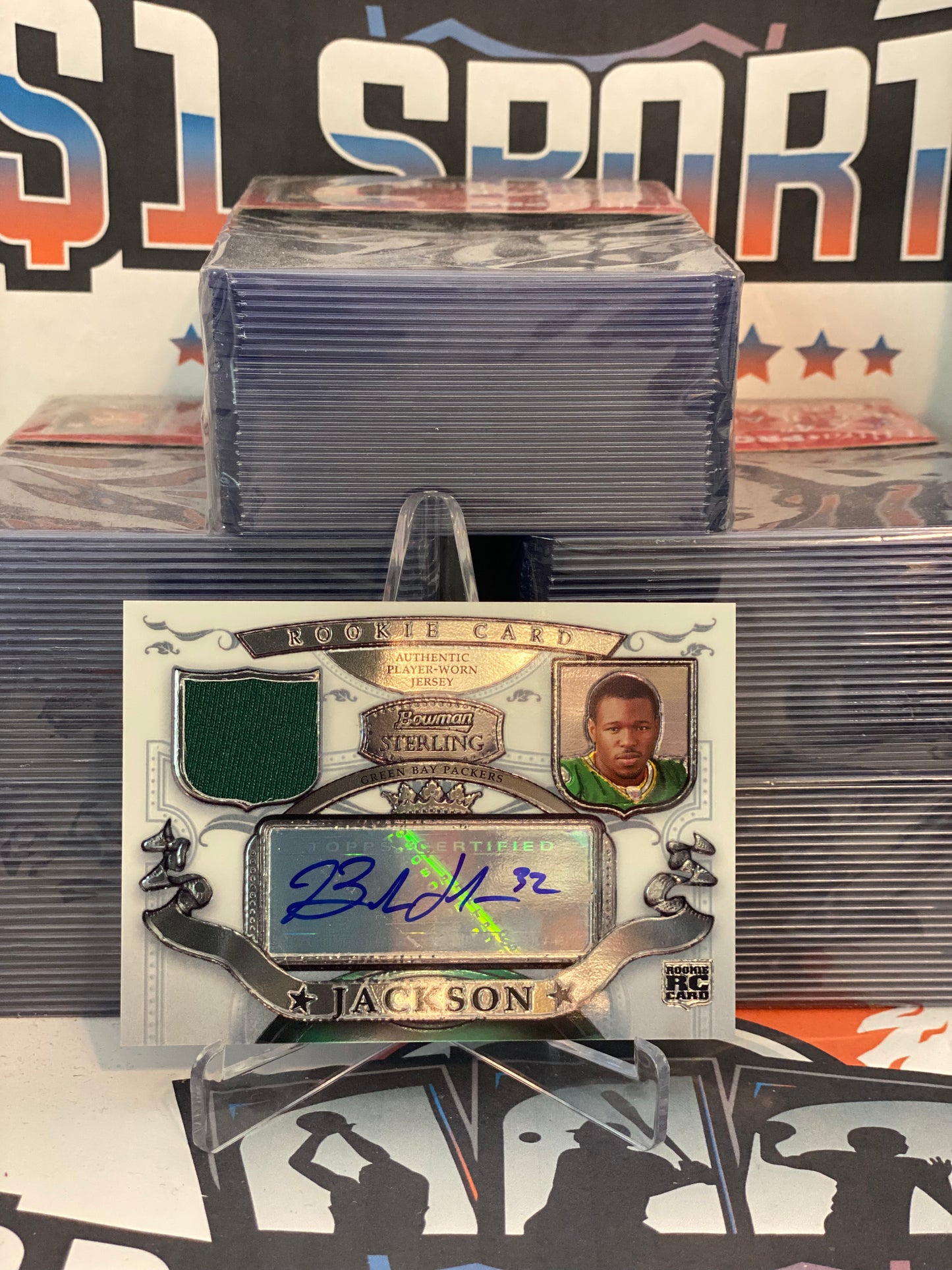 2007 Bowman Sterling (RPA Auto Relic) Brandon Jackson Rookie #BSRRA-BJ