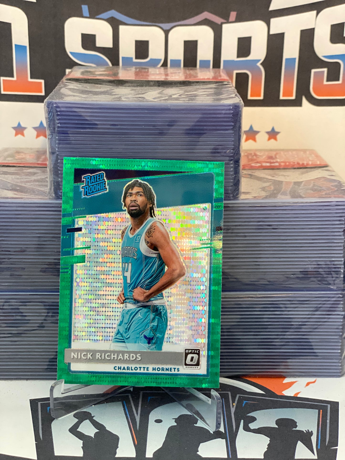 2020 Donruss Optic (Fanatics Green Prizm, Rated Rookie) Nick Richards #193