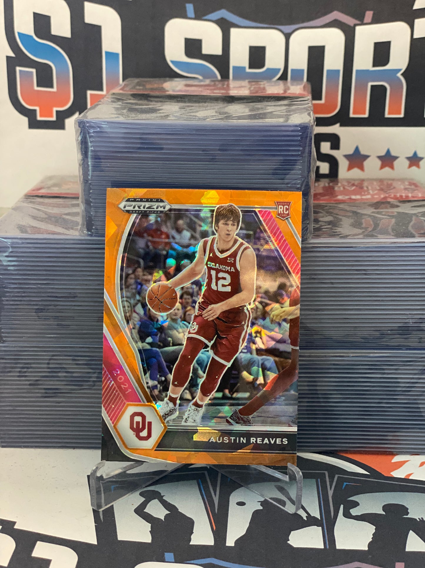 2021 Panini Prizm Draft Picks (Orange Ice Prizm) Austin Reaves Rookie #49