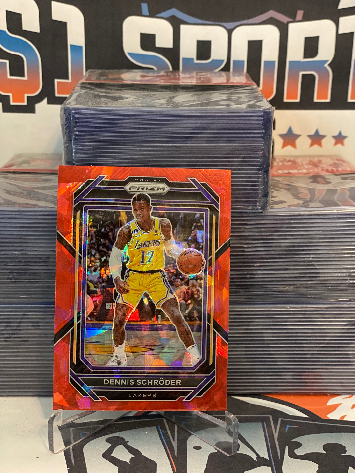 2022 Panini Prizm (Red Ice Prizm) Dennis Schroder #185