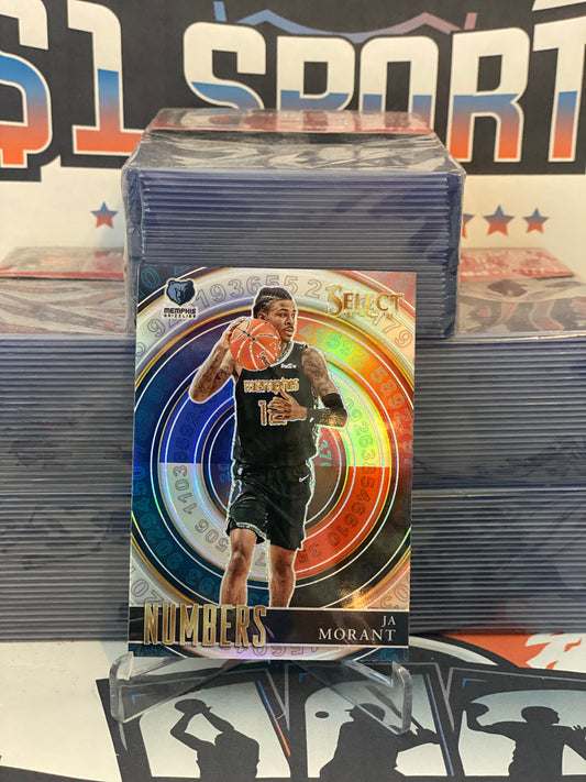 2020 Panini Select (Silver Prizm, Numbers) Ja Morant #18