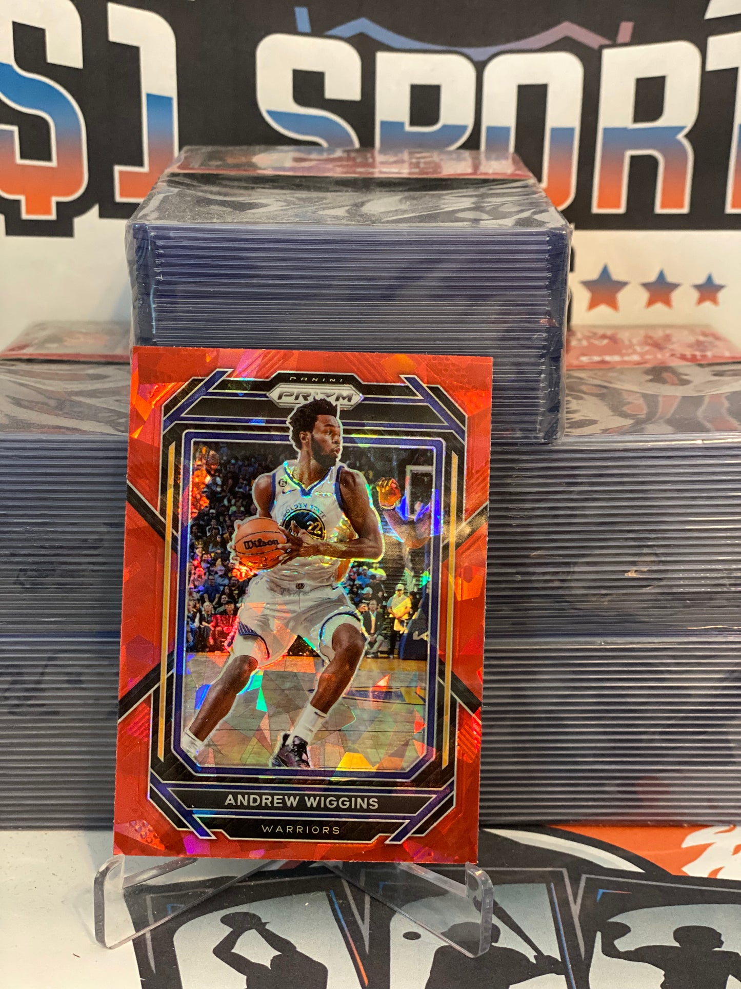 2022 Panini Prizm (Red Ice Prizm) Andrew Wiggins #114