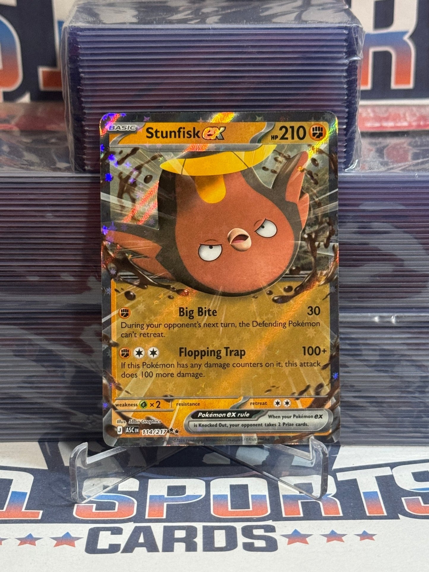 Pokemon TCG: Ascended Heroes - Stunfisk EX (Double Rare) 114