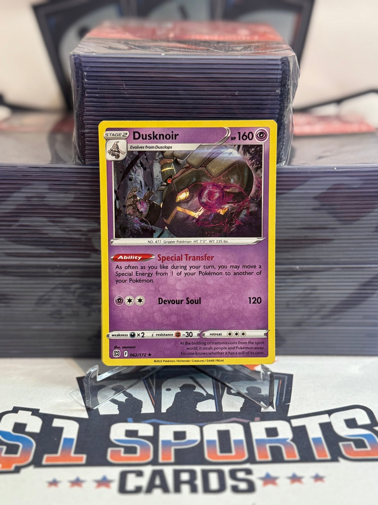 dusknoir pokemon card TCG: Brilliant Stars SLAB CONDITION:NM (9.5) - VERY MINOR SHELF-WEAR booster box Psychic / 150 / MTG Cards - Throne