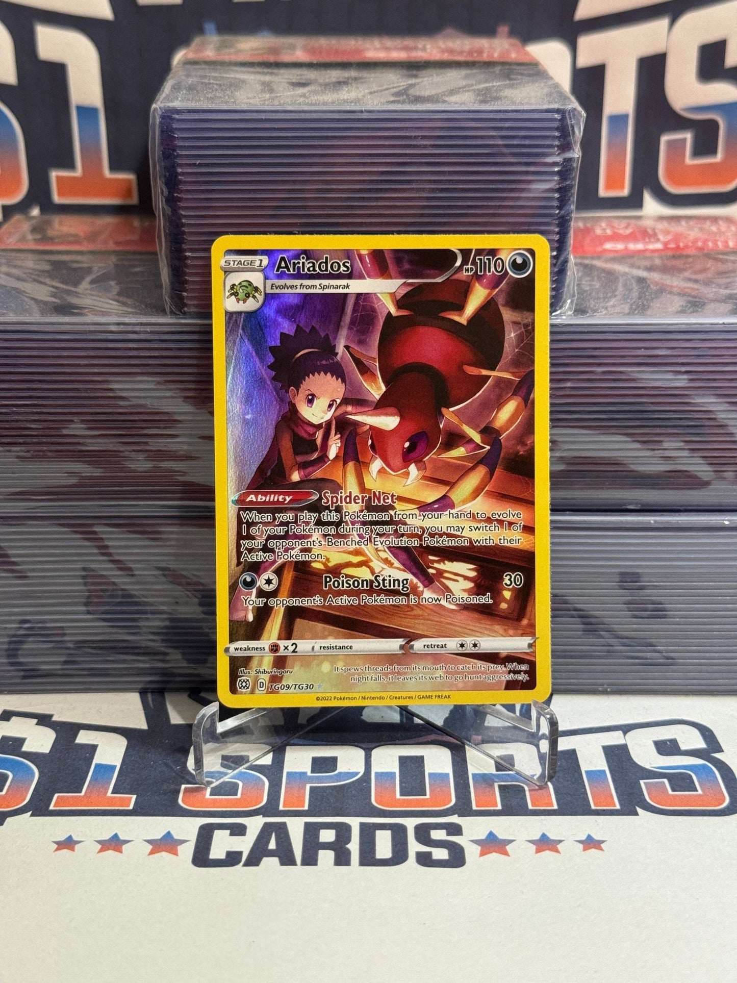 Pokemon TCG: Brilliant Stars: Trainer Gallery - Ariados (Holo, Ultra Rare) #TG09