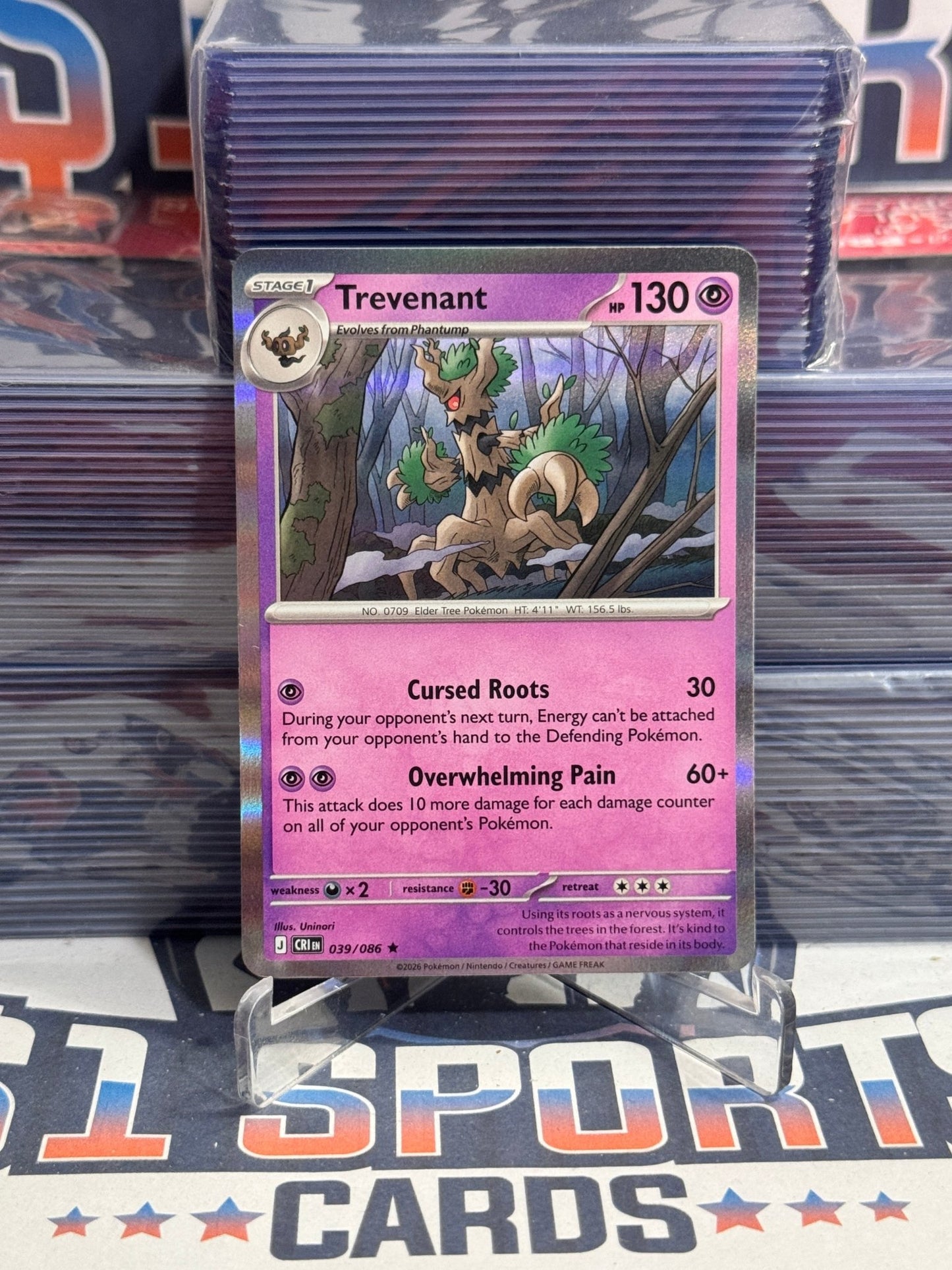 Pokemon TCG: Chaos Rising - Trevenant (Holo, Rare) 39